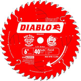 Diablo D0640X 6" X 1/2" Tico Hi-density Carbide Finish Saw Blade 40 Tooth